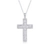 S925 silver necklace shelter pendant with chain live broadcast cross-border hot-selling silver jewelry in stock cross necklace for drop shipping