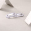 S925 silver back-and-forth earrings Moissanite new style hoop temu cross-border hot-selling earrings in stock wholesale