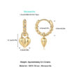 New Heart-shaped Moissanite Stud Earrings for Women with a Sense of Sophistication, Cross-border Hot Sale INS Style Gold Hoop Earrings S925 Silver Earrings