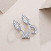 S925 silver hoop Moissanite new long earrings live cross-border hot sale Etsy jewelry in-stock source factory wholesale