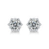 925 Silver Moissanite Snowflake Earrings Simple Earrings Source Live Hot Selling Silver Earrings In Stock for Dropshipping