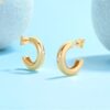 S925 Silver 14879 Earrings 1 Carat Moissanite Stud Earrings Cross-border Hot Sale Ins Style Hoop Earrings In-stock Wholesale