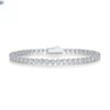 High-end Light Luxury Christmas Bracelet 925 Silver European and American INS Style Moissanite Bracelet In Stock for Dropshipping