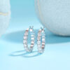 S925 Silver E13995 Earrings Moissanite New Model Hoop Earrings Tiktok Live Cross-border Hot Selling Jewelry Wholesale