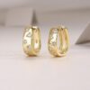 S925 Silver 14910 Earrings 1 Carat Moissanite Stud Earrings Cross-border Hot Sale INS Style Hoop Earrings In-stock Wholesale