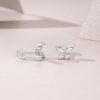 2.5mm earrings Moissanite cross-border earrings S925 silver TikTok live earrings Panyu factory wholesale