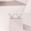 2.5mm earrings Moissanite cross-border earrings S925 silver TikTok live earrings Panyu factory wholesale