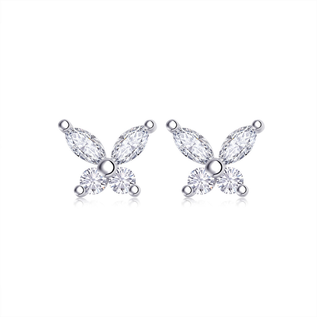 2.5mm earrings Moissanite cross-border earrings S925 silver TikTok live earrings Panyu factory wholesale