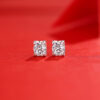 Moissanite earrings for women, bull head earrings, 925 silver plated with platinum, wholesale from source factory