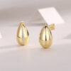 European and American fashion gold-colored 925 silver earrings for women, cross-border light luxury high-end Moissanite stud earrings in stock