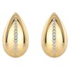 European and American fashion gold-colored 925 silver earrings for women, cross-border light luxury high-end Moissanite stud earrings in stock