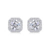 S925 Silver Heart Rose Earrings Moissanite New Earrings Live Cross-border Hot Selling Jewelry Wholesale