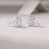 S925 Silver Heart Rose Earrings Moissanite New Earrings Live Cross-border Hot Selling Jewelry Wholesale