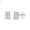 Simple and Fashionable New 925 Silver Earrings for Women with High-end Feel, Popular on Douyin Live Moissanite Earrings