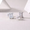 Simple and Fashionable New 925 Silver Earrings for Women with High-end Feel, Popular on Douyin Live Moissanite Earrings