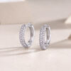 New Cross-Border S925 Silver Corner Starlight Earrings Moissanite Hoop Live Temu Hot Selling Earrings Wholesale