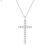 925 silver necklace faith pendant fashion live silver jewelry large quantity in stock source cross clavicle chain for drop shipping