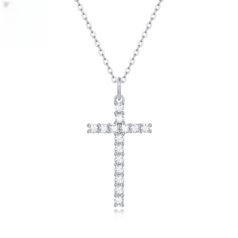 925 silver necklace faith pendant fashion live silver jewelry large quantity in stock source cross clavicle chain for drop shipping