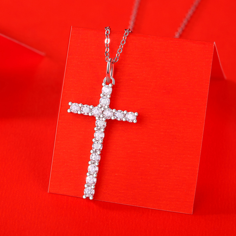 925 silver necklace faith pendant fashion live silver jewelry large quantity in stock source cross clavicle chain for drop shipping