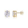 Autumn and winter simple Moissanite earrings 925 sterling silver Chanel style earrings with a touch of luxury Gold earrings in stock