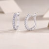 S925 Silver Modern Guide Earrings Moissanite New Hoop Live Broadcast Cross-border Hot-selling Earrings Wholesale in Stock