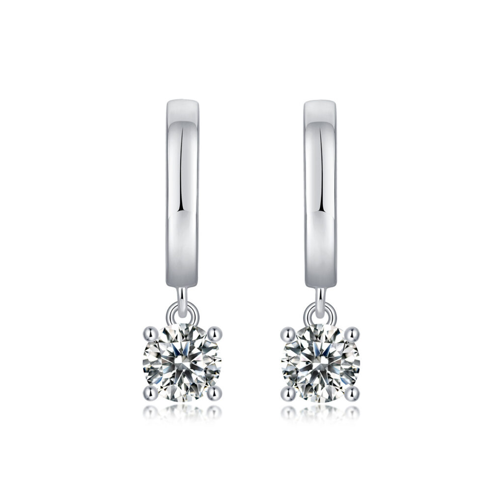 S925 silver earrings Moissanite raindrop earrings new long style live hot-selling earrings in stock source wholesale