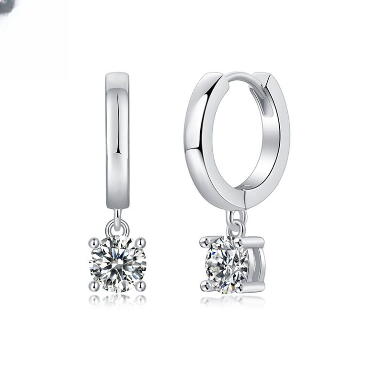 S925 silver earrings Moissanite raindrop earrings new long style live hot-selling earrings in stock source wholesale