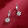 S925 silver Moissanite Youthful Earrings new long earrings live broadcast hot-selling jewelry in stock wholesale