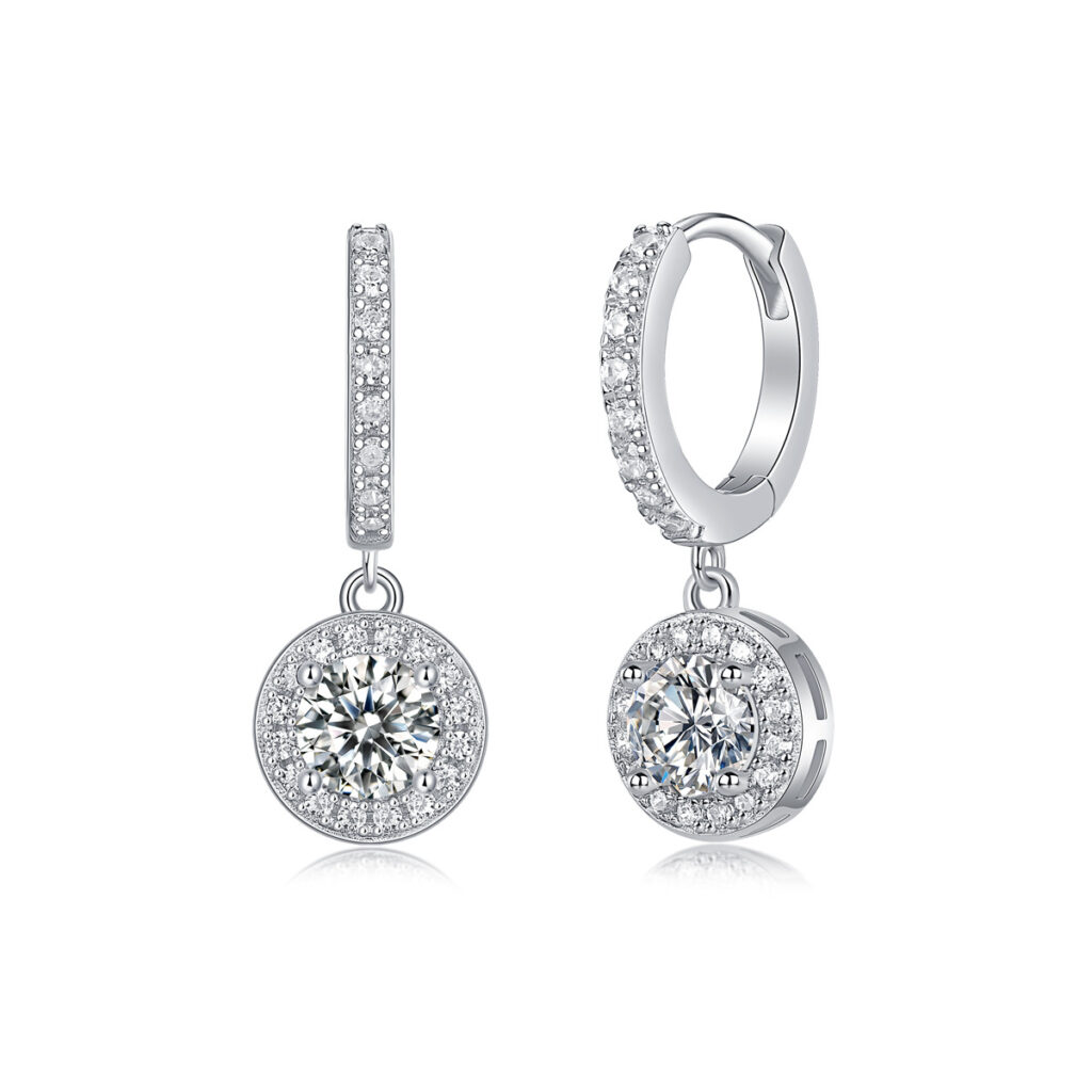 S925 silver Moissanite Youthful Earrings new long earrings live broadcast hot-selling jewelry in stock wholesale