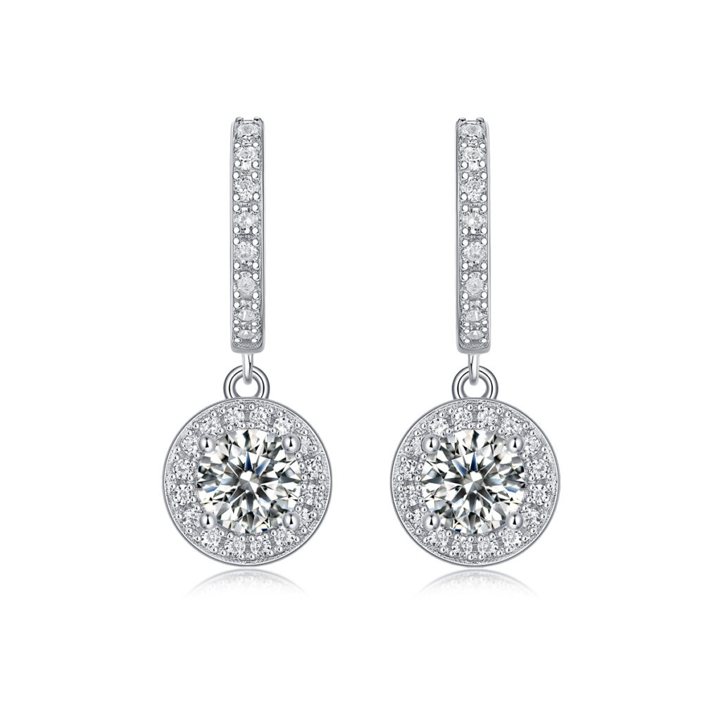 S925 silver Moissanite Youthful Earrings new long earrings live broadcast hot-selling jewelry in stock wholesale