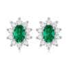 S925 Silver Earrings Canglan Earrings Cultivated Emerald Source In-stock Hot Sale Jewelry Factory Direct