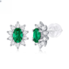 S925 Silver Earrings Canglan Earrings Cultivated Emerald Source In-stock Hot Sale Jewelry Factory Direct