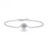 Bracelet S925 silver inlaid with moissanite round package bracelet simple and elegant gift silver jewelry in stock large quantity available for dropshipping