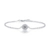 Bracelet S925 silver inlaid with moissanite round package bracelet simple and elegant gift silver jewelry in stock large quantity available for dropshipping