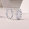 S925 Silver Time Hoop Earrings Moissanite New Style Earrings Amazon Cross-border Hot Selling Jewelry In Stock Source