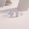 Stud Earrings S925 Silver Moissanite Earrings Simple Silver Jewelry Plated 18K Gold Earrings Live Hot Sale Source Wholesale