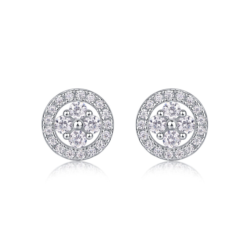 S925 silver earrings Moissanite new earrings live broadcast cross-border hot-selling jewelry source spot wholesale