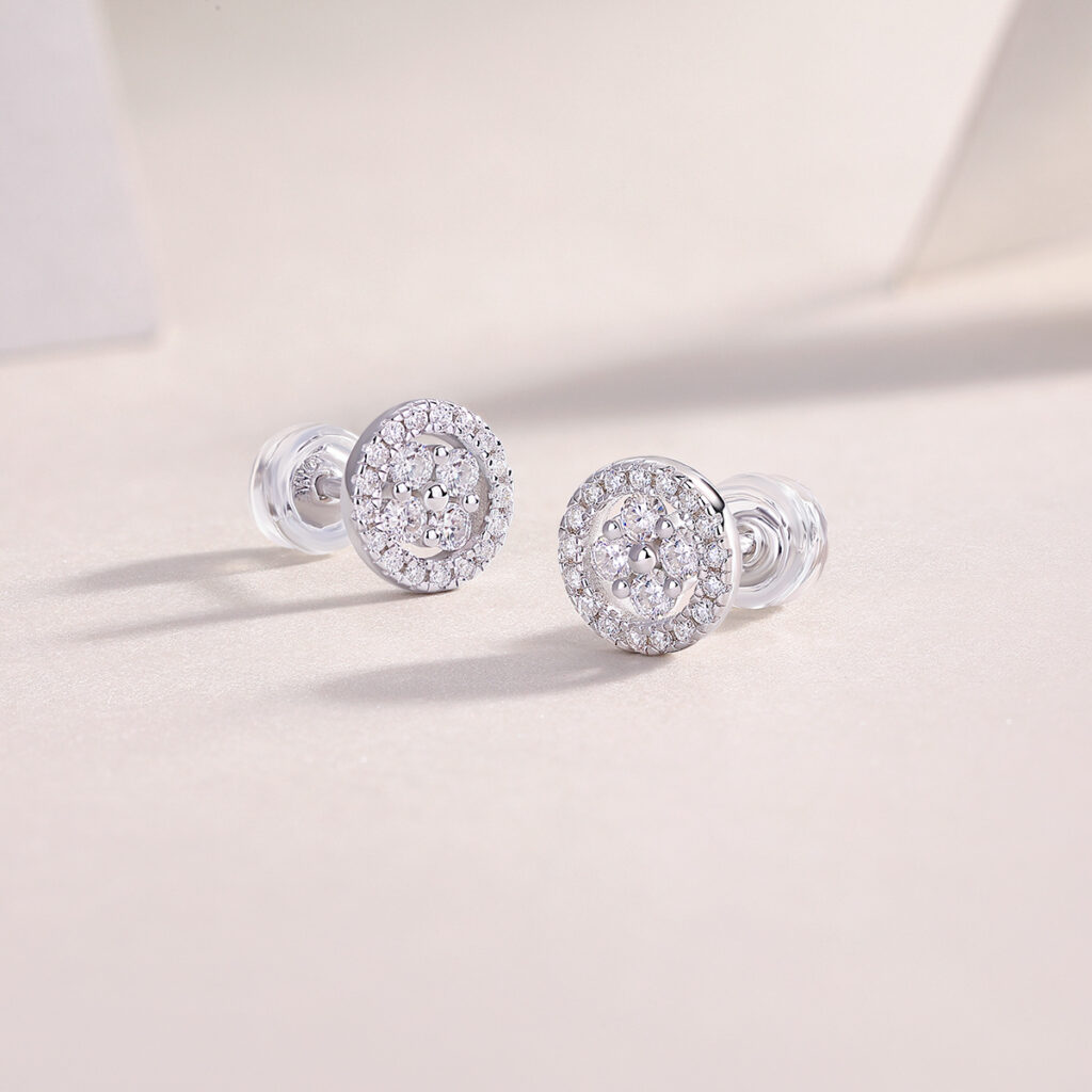 S925 silver earrings Moissanite new earrings live broadcast cross-border hot-selling jewelry source spot wholesale