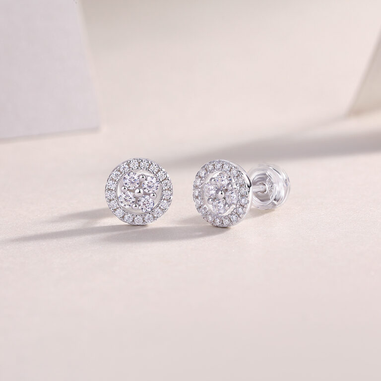 S925 silver earrings Moissanite new earrings live broadcast cross-border hot-selling jewelry source spot wholesale