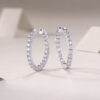 Cross-border S925 silver earrings Moissanite studs new hoop temu Amazon hot-selling earrings wholesale