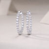 Cross-border S925 silver earrings Moissanite studs new hoop temu Amazon hot-selling earrings wholesale