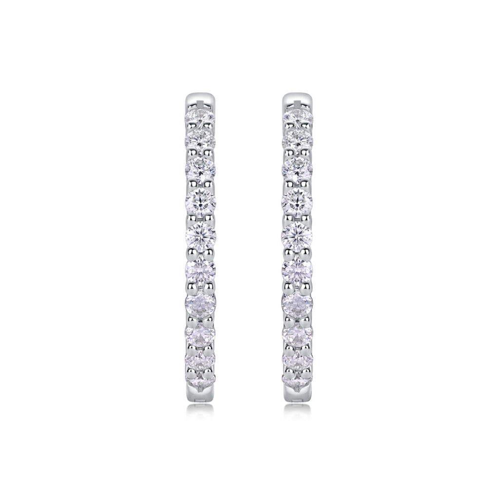 Cross-border S925 silver earrings Moissanite studs new hoop temu Amazon hot-selling earrings wholesale