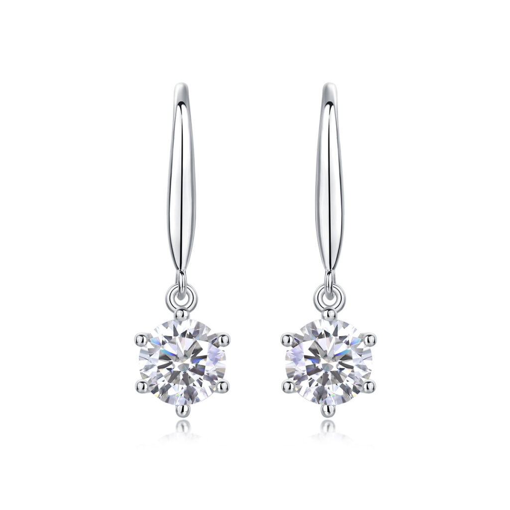 S925 Silver Earrings Moissanite Dancing Wind Long Earrings New Live Hot Selling Earrings Source Wholesale