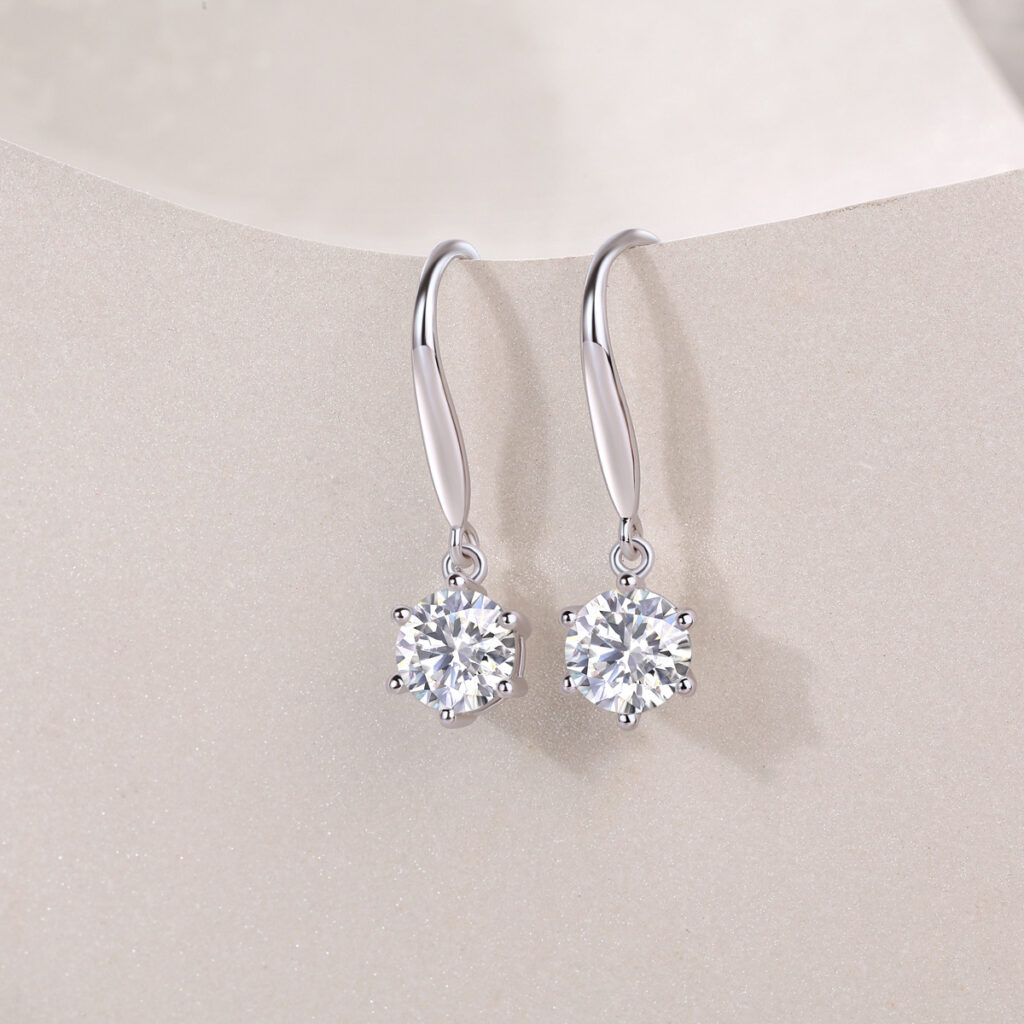 S925 Silver Earrings Moissanite Dancing Wind Long Earrings New Live Hot Selling Earrings Source Wholesale