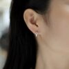 S925 silver centripetal departure earrings Moissanite new earrings live broadcast cross-border hot-selling earrings in stock source