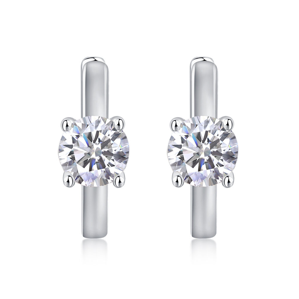 S925 silver centripetal departure earrings Moissanite new earrings live broadcast cross-border hot-selling earrings in stock source