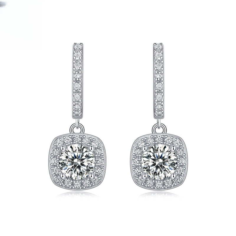 S925 silver earrings Moissanite Dream Seeker long earrings new live broadcast hot-selling earrings in stock wholesale