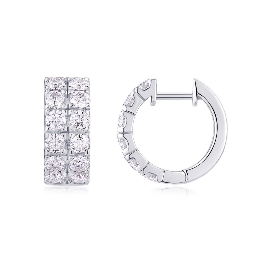 3.0mm Earrings Moissanite S925 Silver Studs New Hoop Temu Amazon Cross-border Hot-selling Jewelry Wholesale