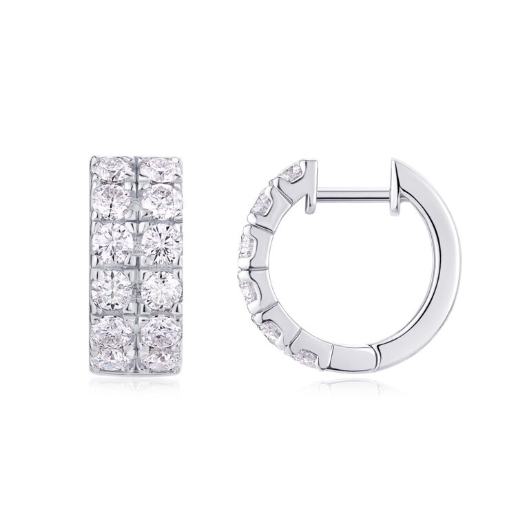 3.0mm Earrings Moissanite S925 Silver Studs New Hoop Temu Amazon Cross-border Hot-selling Jewelry Wholesale