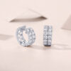 3.0mm Earrings Moissanite S925 Silver Studs New Hoop Temu Amazon Cross-border Hot-selling Jewelry Wholesale